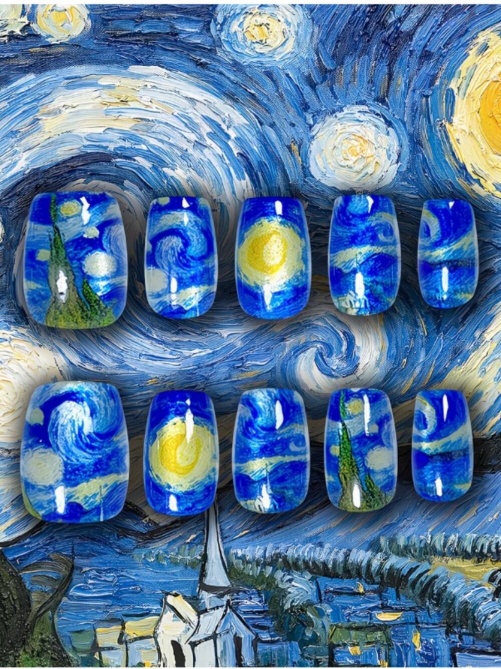 Van Gogh's Starry Night Nails